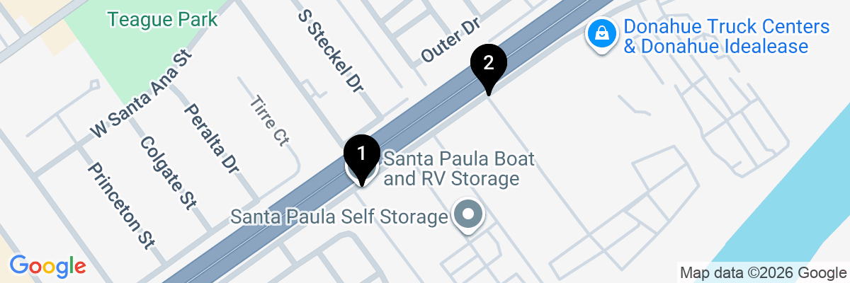Map showing facility locations