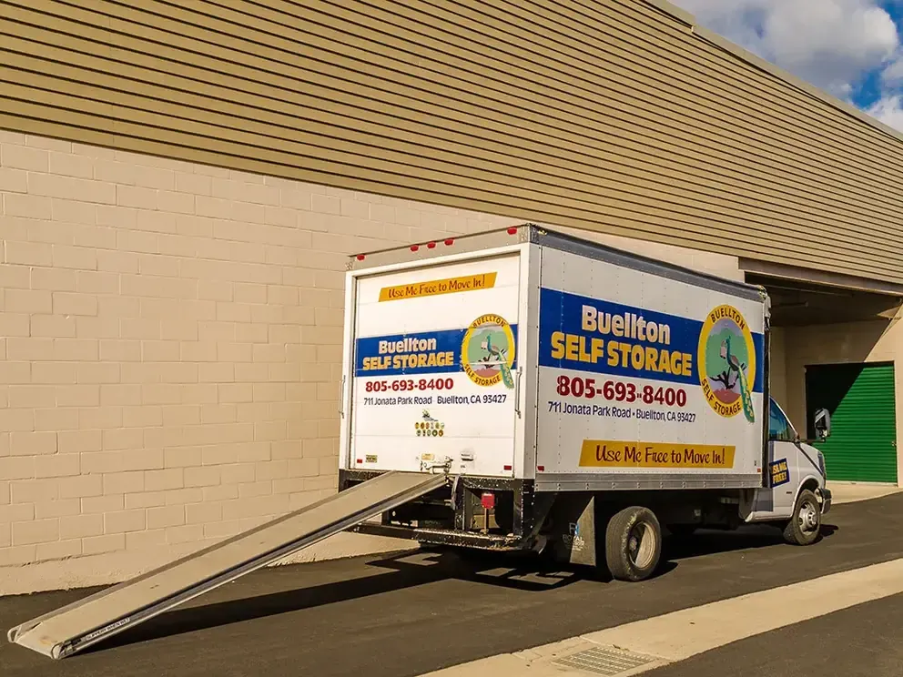Moving truck available for use
