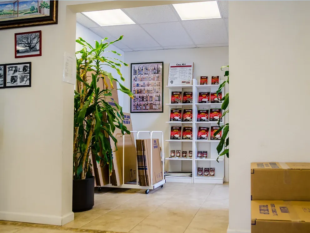 Moving supplies for sale at the facility