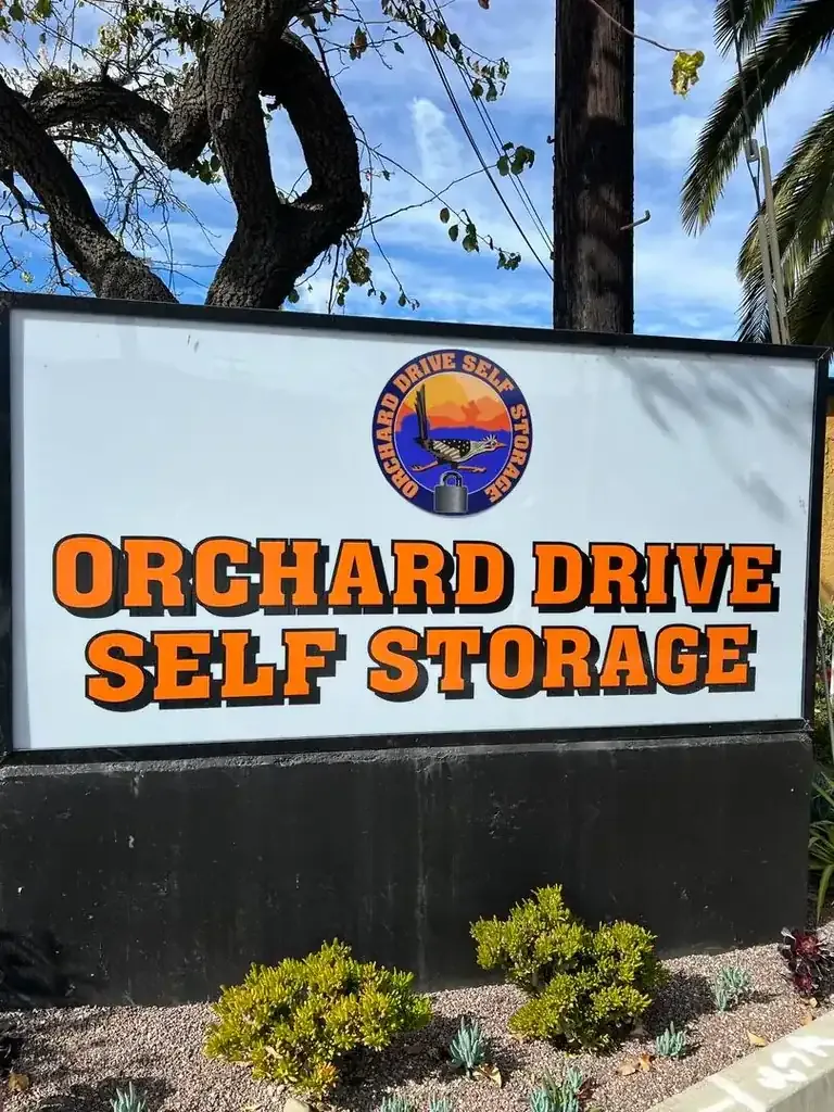 Orchard Drive Self Storage sign