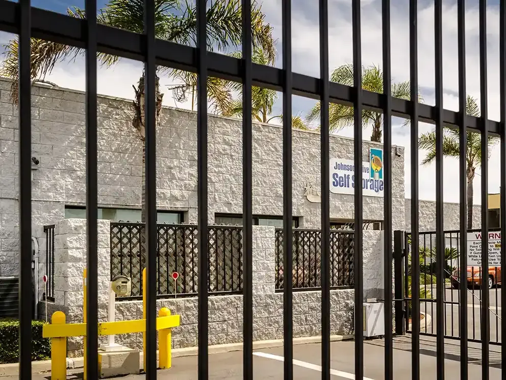 Johnson Drive Self Storage gated entrance