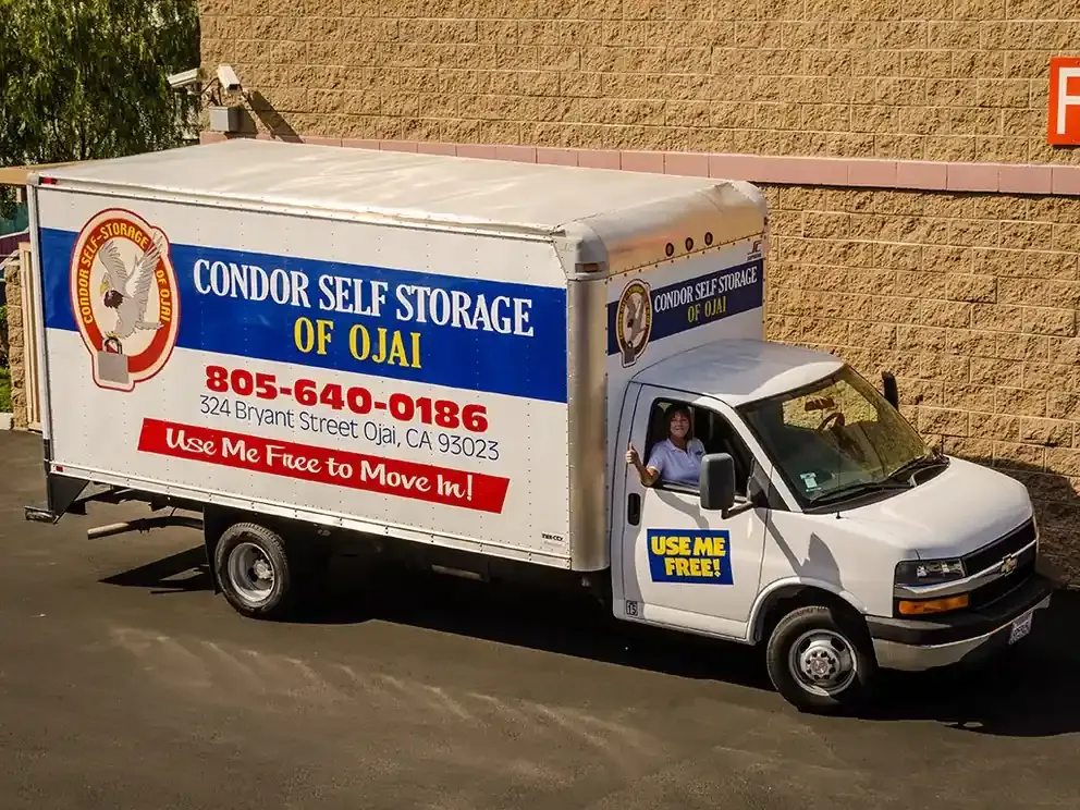 Moving truck for use at Condor Self Storage of Ojai