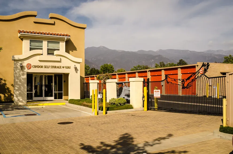 Condor Self Storage of Ojai gated entrance
