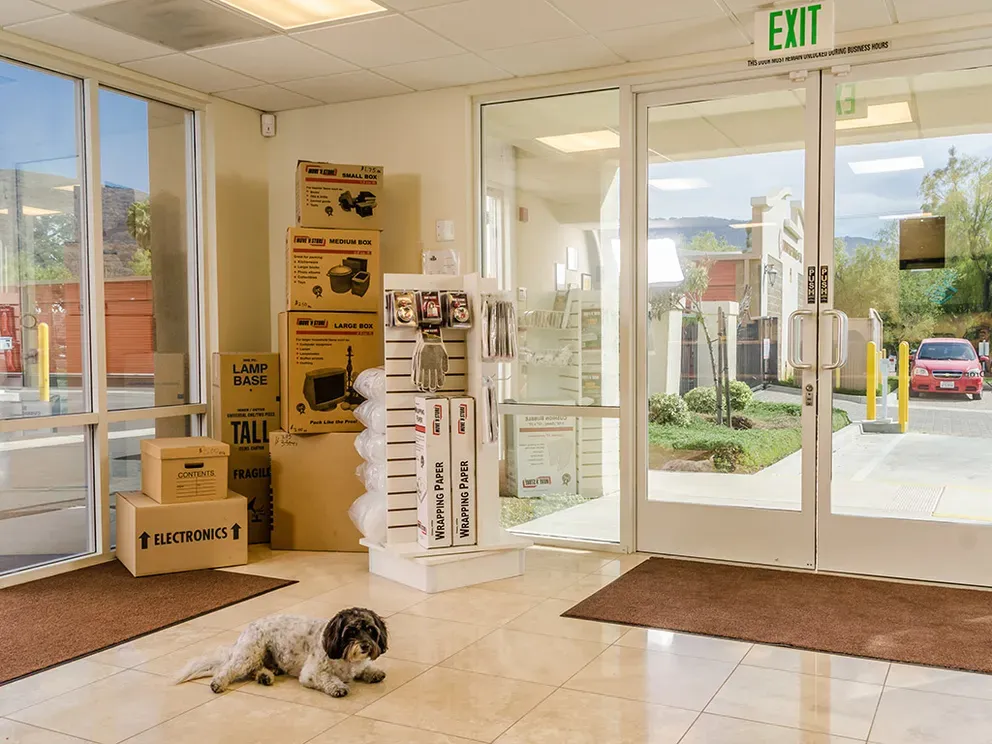 Moving supplies for sale at the facility