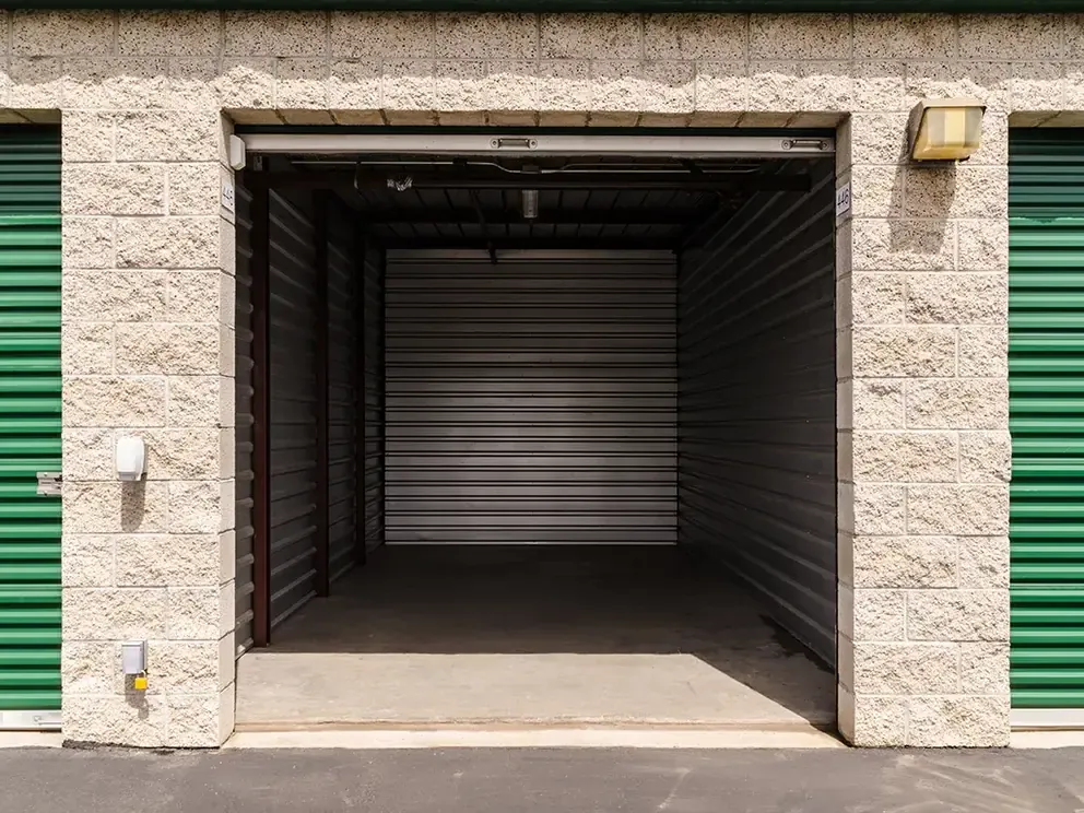 Inside of a large storage unit