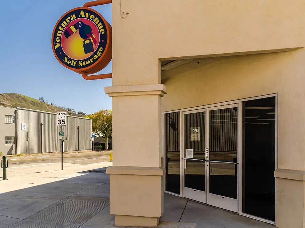 Ventura Avenue Self Storage main entrances