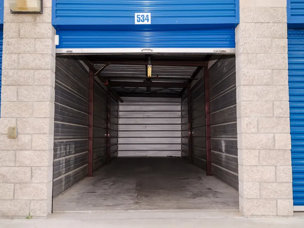 Inside view of a storage unit